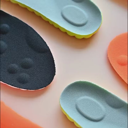 High Elasticity Latex Sport Insoles Soft Shoe Pads Arch Support Orthotic Insoles Breathable Deodorant Insole.